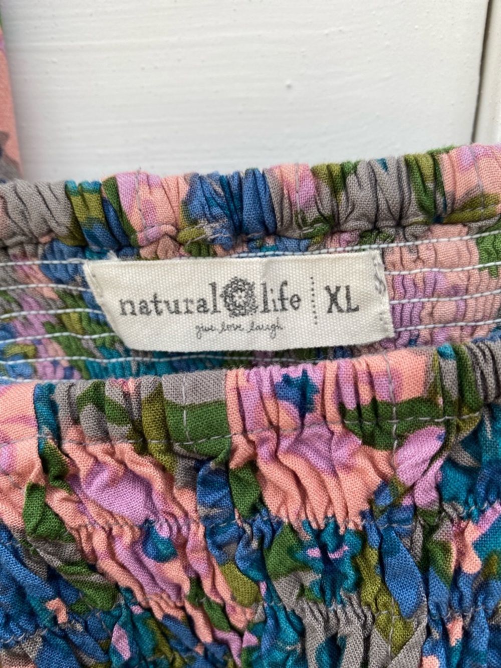 NATURAL LIFE Pink Floral Maxi Dress on Teal - Picture 4 of 5